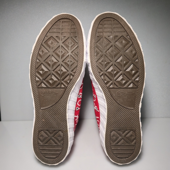 Converse Street UNT1TL3D High Top Red&White Canvas Sneakers 171962C Men's Size12 - Picture 4 of 16